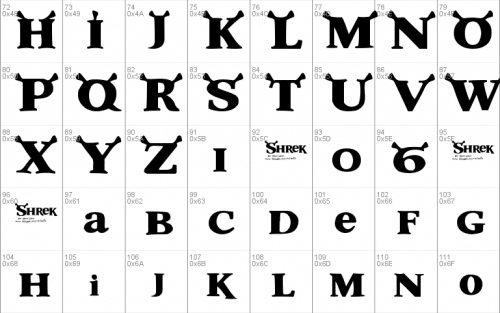 Shrek Font 1