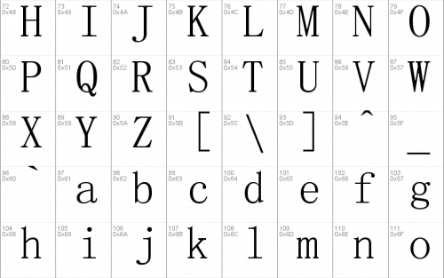 Simsun Font 1