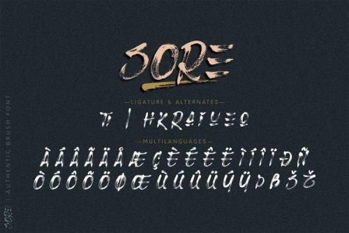 Sore Brush Font 10