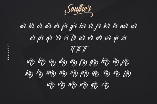 Souther Brush Script Font 6