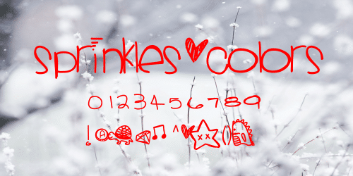 Sprinkles Colors Font 3