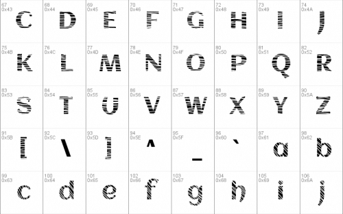 Striped Font 2