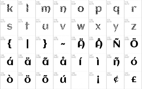Striped Font 3