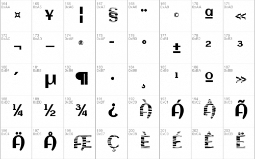 Striped Font 4