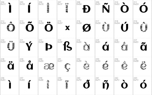Striped Font 5