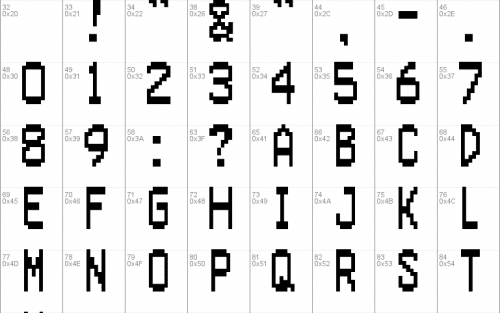 Super Mario 64 Ds Regular Font