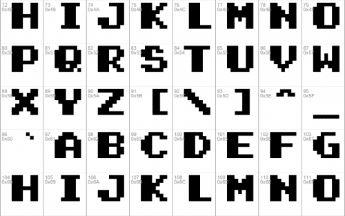 Super Mario Bros. 2 Font 1