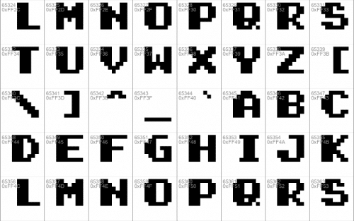 Super Mario Bros. 2 Font 17