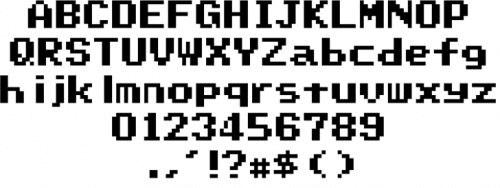 Super Mario World Text Box Font