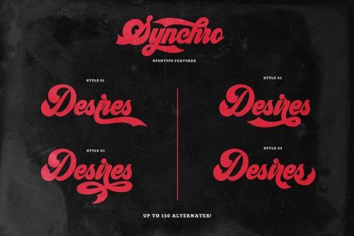 Synchro Retro Bold Script Font 1