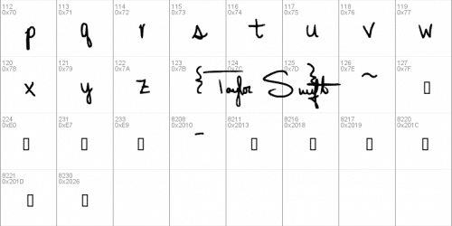 Taylor Swift Font 3