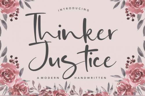 Thinker Justice Modern Handwritten Font