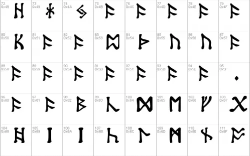 Tolkien Dwarf Runes Font 1