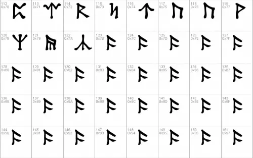 Tolkien Dwarf Runes Font 2