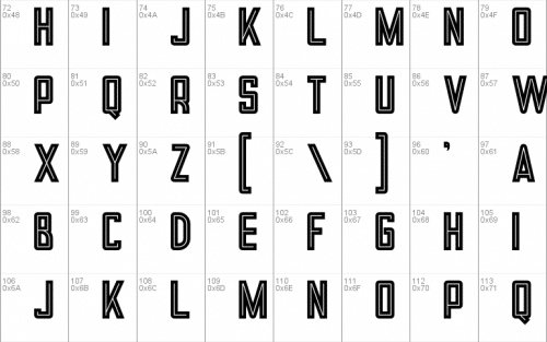Tron Bold Inline Font 2