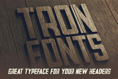 Tron Bold Inline Font 5