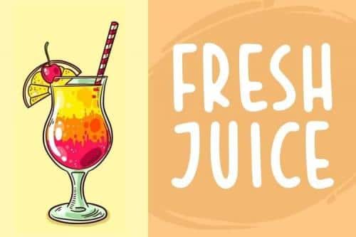 Tropical Orange Handdrawn Font  3