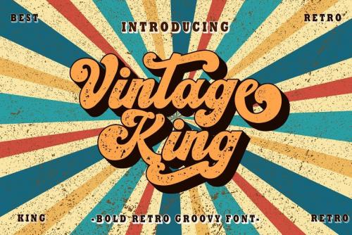 Vintage King Script Font