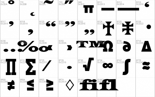 Wide Latin Font 5