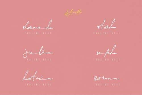 Yonitta Signature Script Font 1