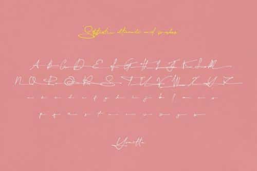 Yonitta Signature Script Font 6
