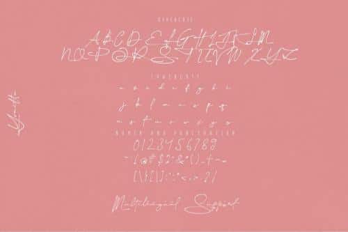 Yonitta Signature Script Font 7