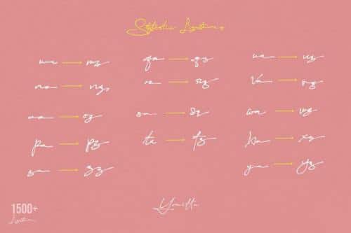 Yonitta Signature Script Font 9