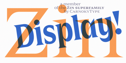 Zin Display Font 1