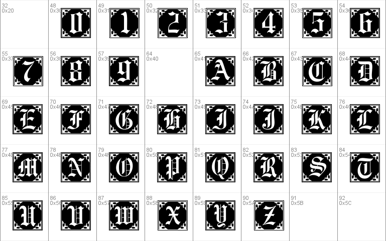 101! Antique Alpha Font