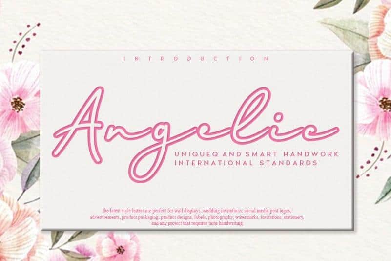 Angelic Script Font