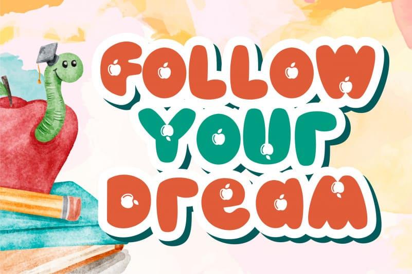 Apple Kids – Crafting Kids Font  2