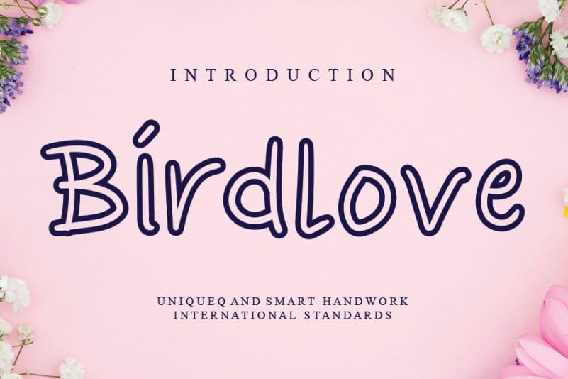 Birdlove Script Font