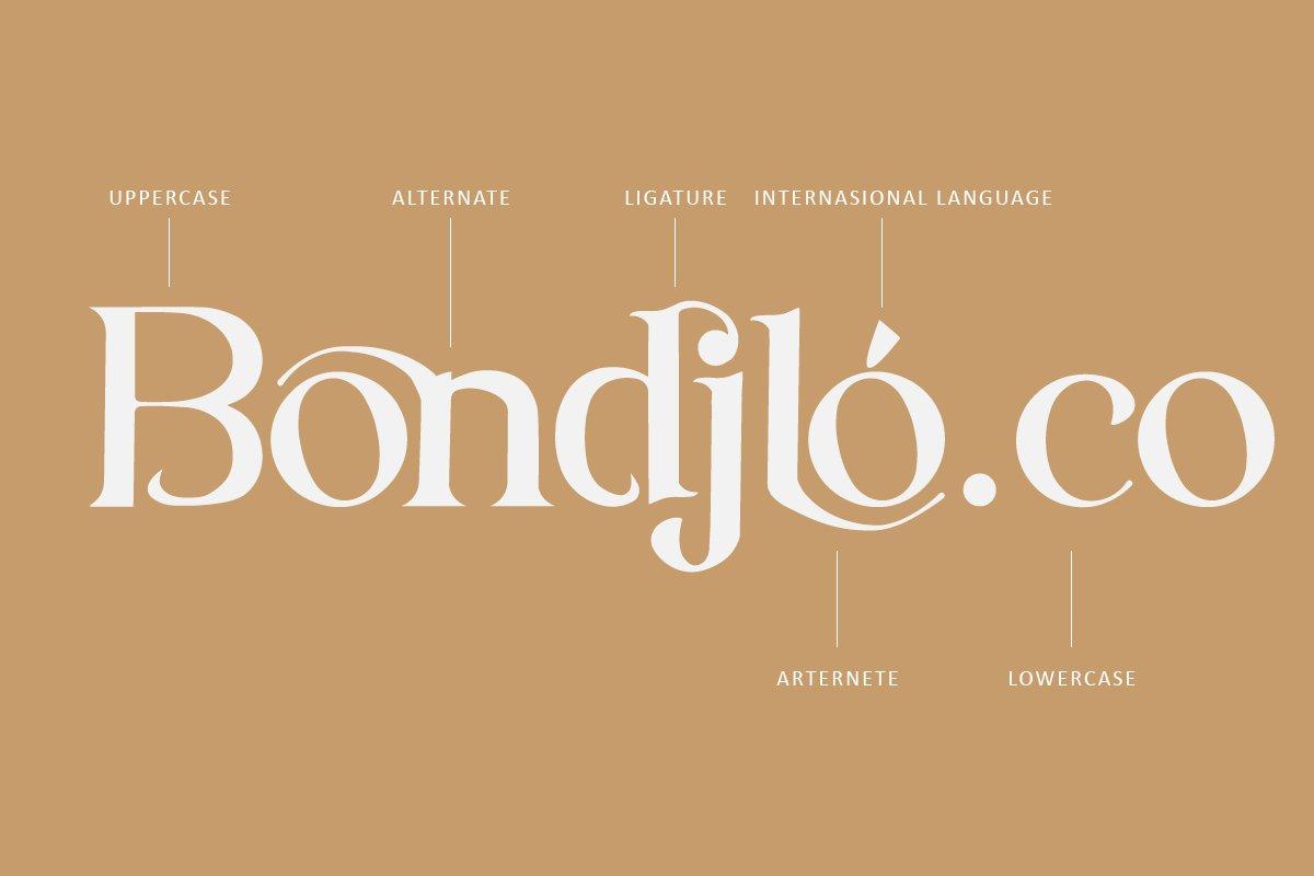 Bondjlo Serif Font 3