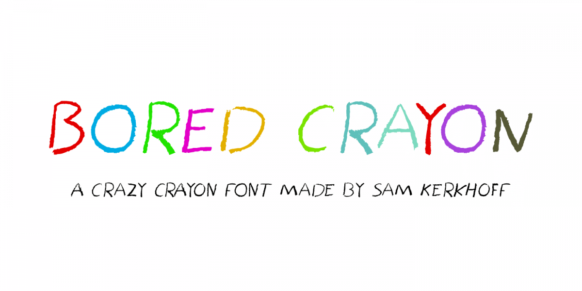 Bored Crayon Font