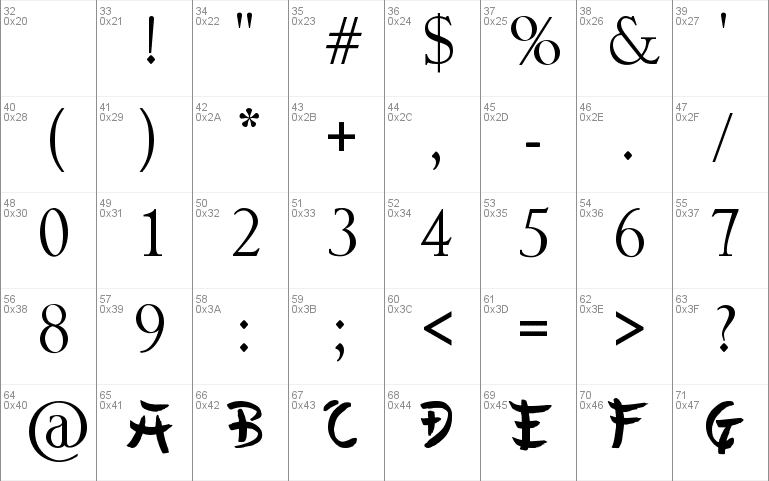 Chinese Asian Style Font