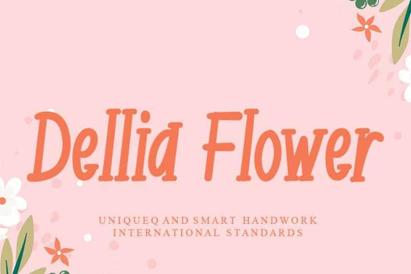 Dellia Flower Display Font