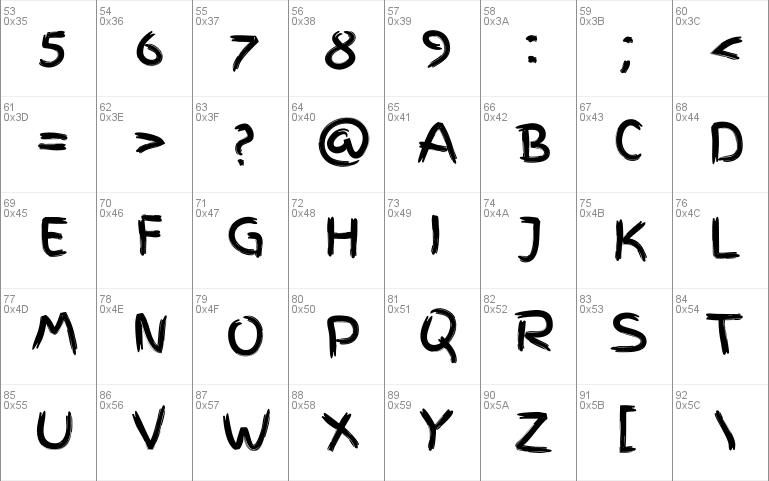 Finger Paint Brush Font 1