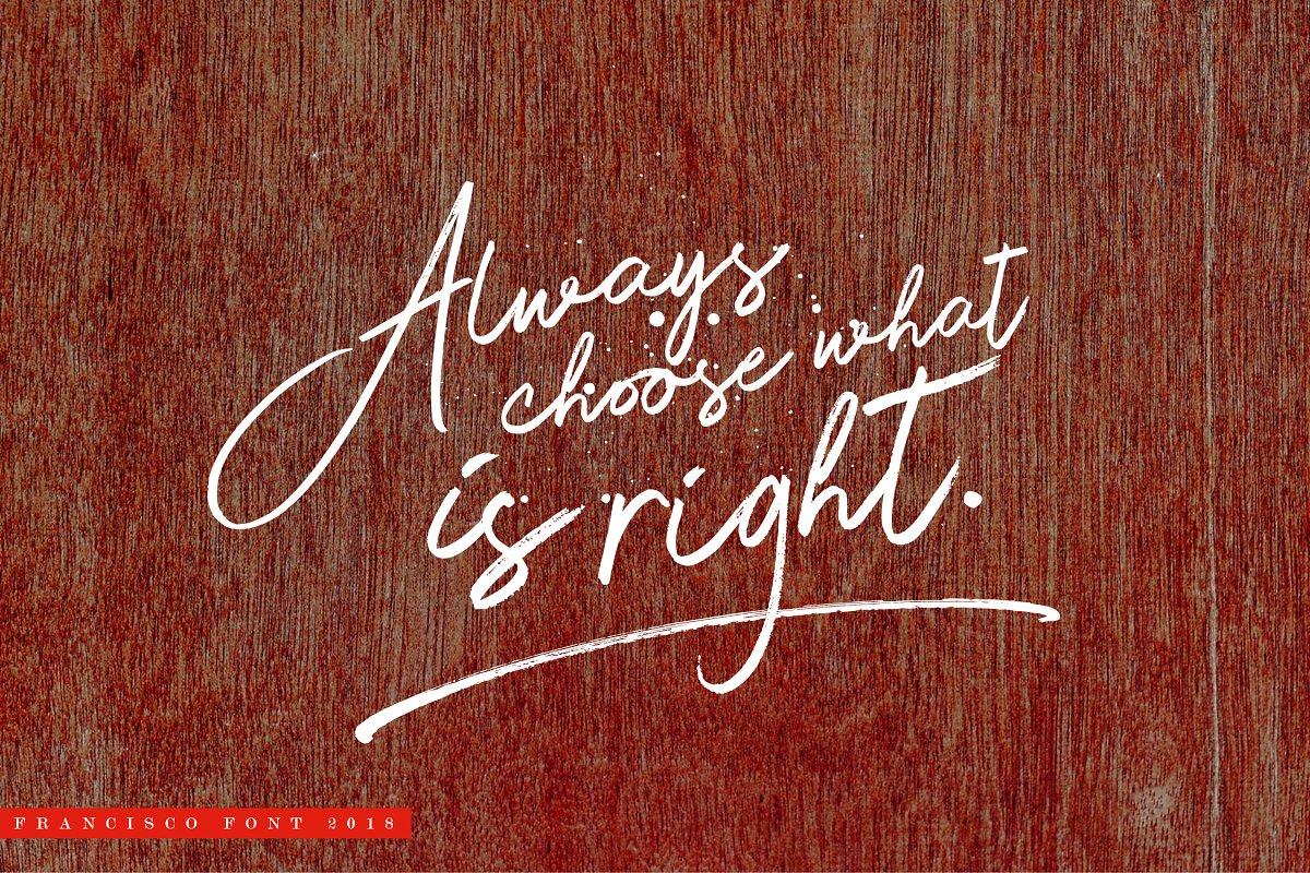 Francisco Script Font  2