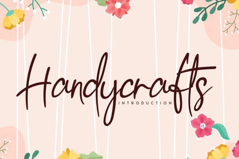 Handycrafts Handwritten Font
