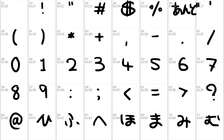 Hiragana Font