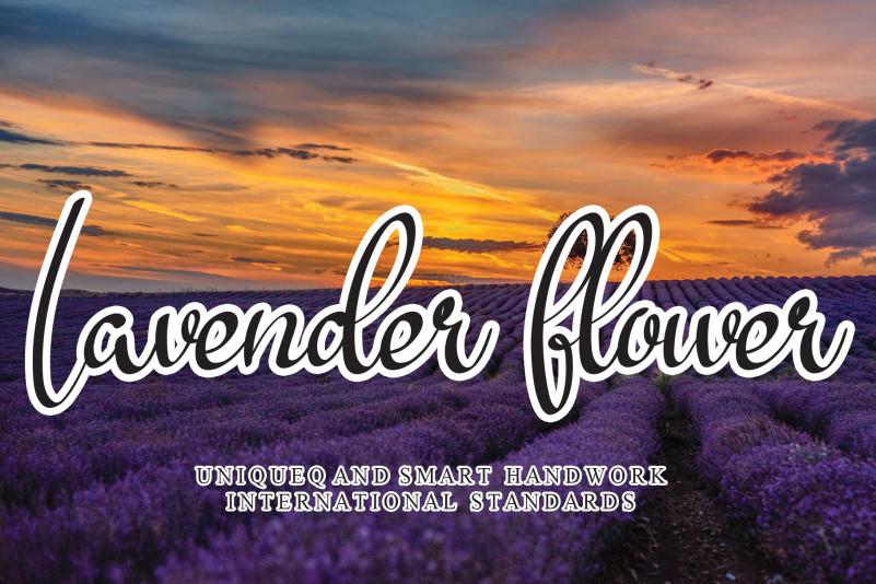 Lavender Flower Script Font