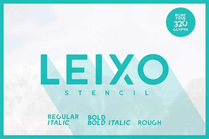 Leixo Stencil Typeface