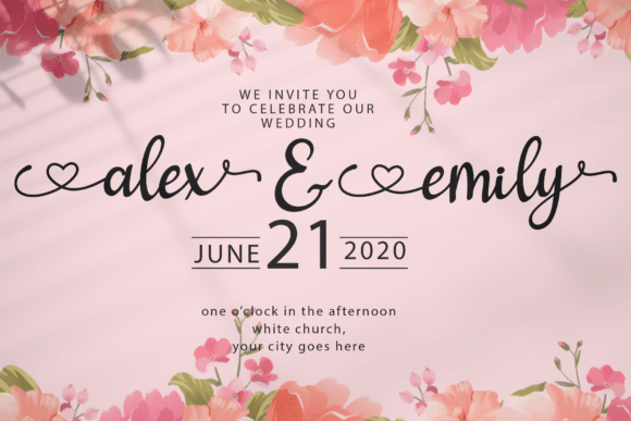 Love and Heart Calligraphy Font 2