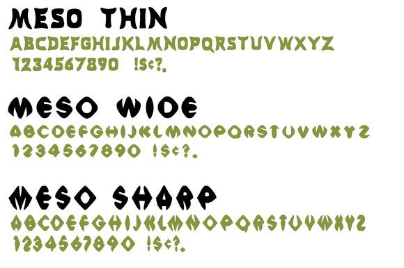 Meso – 3 Font Styles