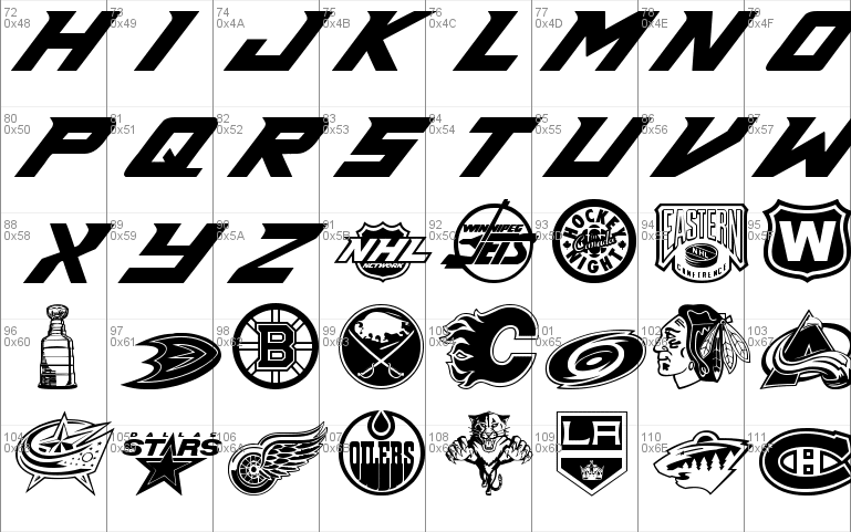 NHL Font 1