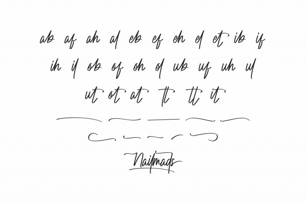 Nailmads Handwriting Font  3