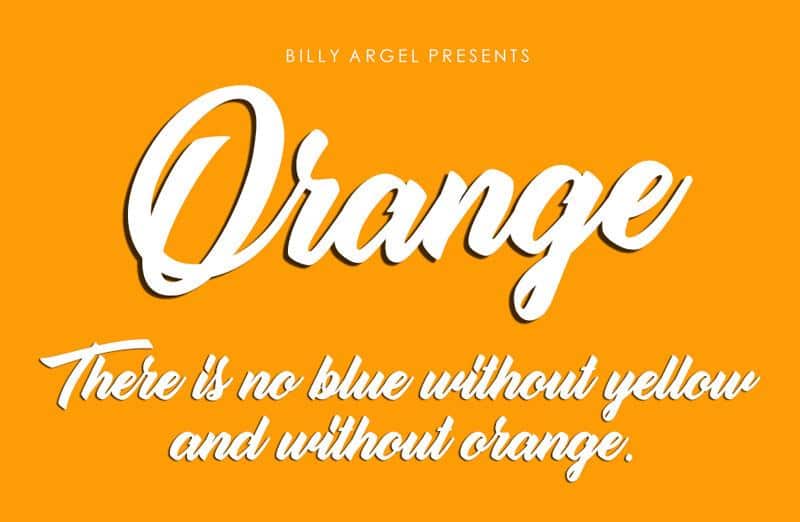 Orange Script Font