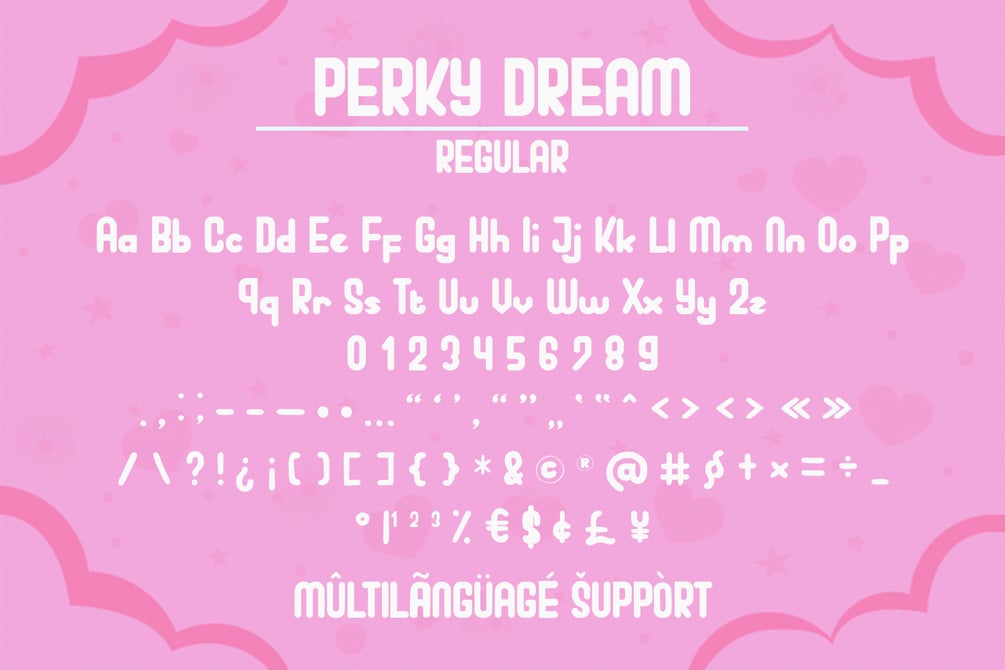 Perky Dream Display Font 6