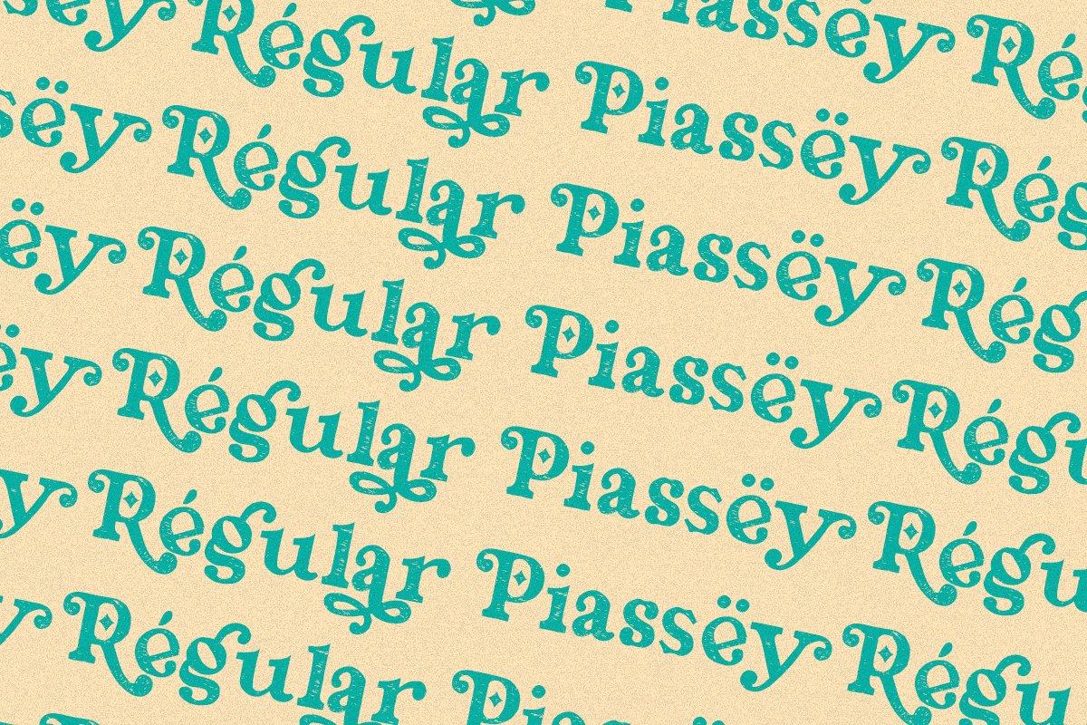 Piassey Rough Serif Font 5