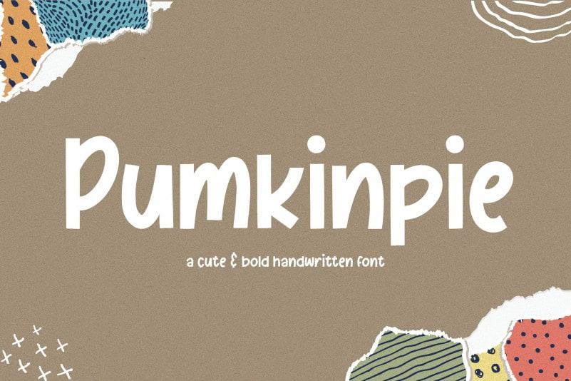 Pumkinpie Cute  Bold Handwritten Font